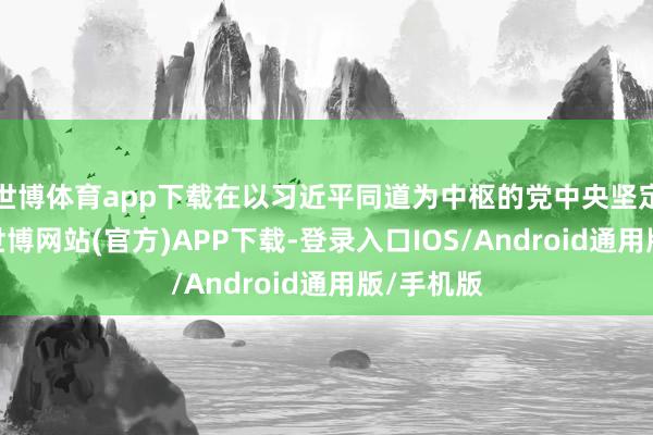 世博体育app下载在以习近平同道为中枢的党中央坚定换取下-世博网站(官方)APP下载-登录入口IOS/Android通用版/手机版