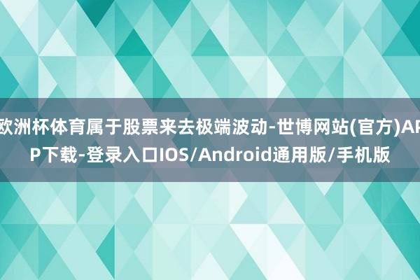 欧洲杯体育属于股票来去极端波动-世博网站(官方)APP下载-登录入口IOS/Android通用版/手机版
