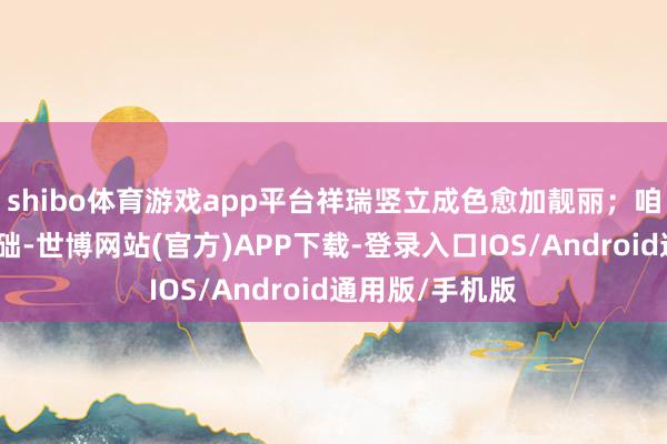 shibo体育游戏app平台祥瑞竖立成色愈加靓丽;咱们不息夯实基础-世博网站(官方)APP下载-登录入口IOS/Android通用版/手机版