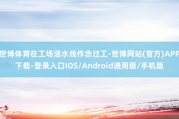 世博体育在工场活水线作念过工-世博网站(官方)APP下载-登录入口IOS/Android通用版/手机版