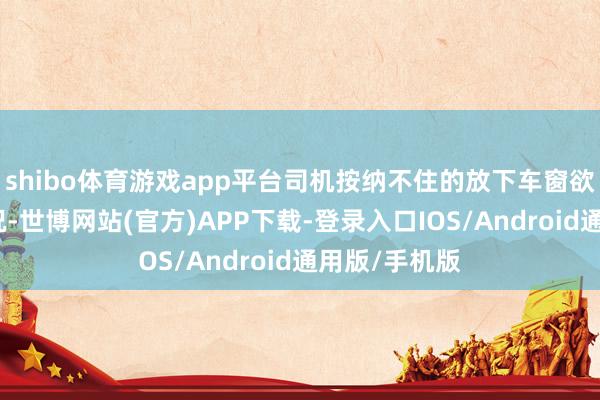 shibo体育游戏app平台司机按纳不住的放下车窗欲探头望望情况-世博网站(官方)APP下载-登录入口IOS/Android通用版/手机版