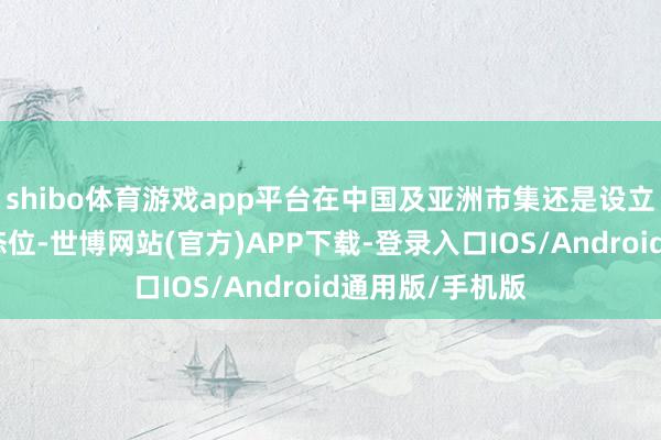 shibo体育游戏app平台在中国及亚洲市集还是设立了流露的市神态位-世博网站(官方)APP下载-登录入口IOS/Android通用版/手机版